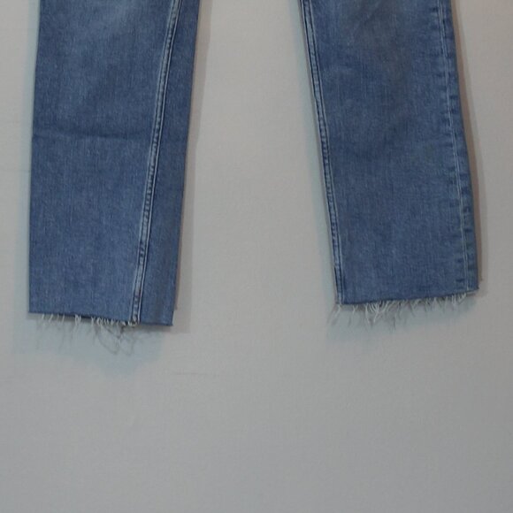 Re/done Comfort Stretch High Rise Stove Pipe sanded blue skinny jeans size 27 - Picture 4 of 9